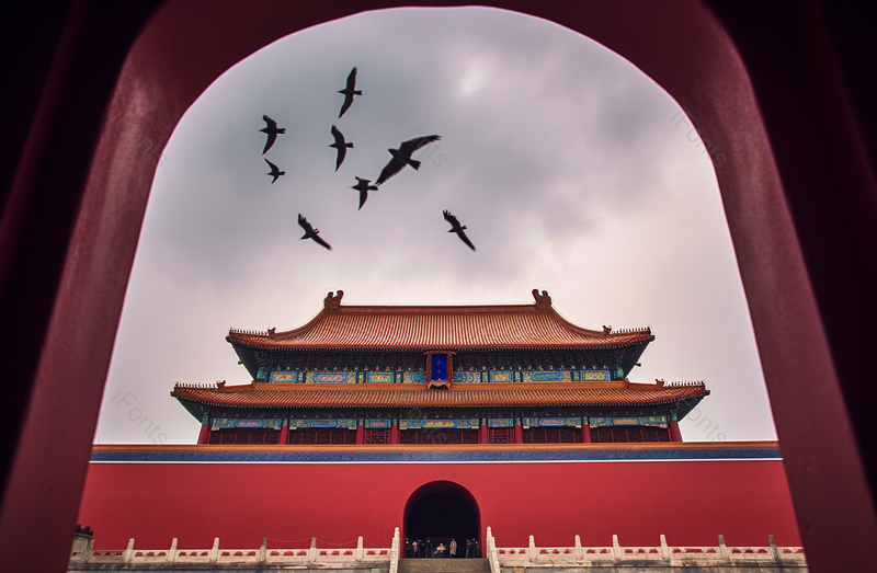 背景古建筑故宫百年历史展览摄影图,高清,摄影图,摄影图片,图片大全,摄影图免费下载